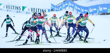 Val Di Fiemme, Italy. 10th Jan, 2020. groupduring FIS World Cup - Nordic Combined, Nordic Ski in Val di Fiemme, Italy, January 10 2020 - LPS/Luca Tedeschi Credit: Luca Tedeschi/LPS/ZUMA Wire/Alamy Live News Stock Photo