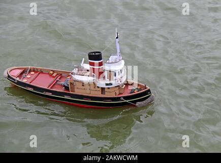 A Radio Controlled Model of a Tug Boat. Stock Photo