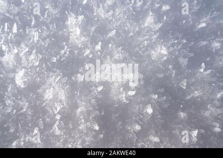 Fresh White Fine Snow Background Detail Texture Stock Photo