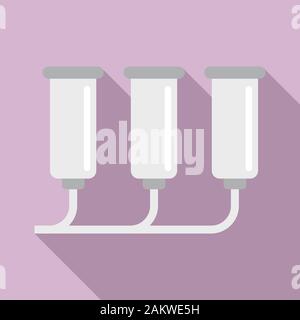 Milk assembly line icon. Flat illustration of milk assembly line vector icon for web design Stock Vector