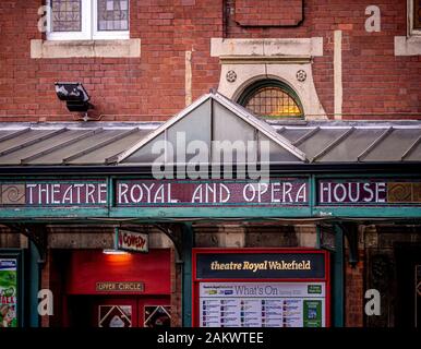 Wakefield Theatre Royal and Opera House at dusk. Wakefield. West Yorkshire. Stock Photo