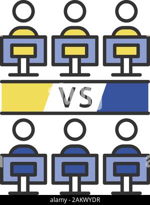 Video games color icon. Esports. Competition for two gamers. Gaming ...