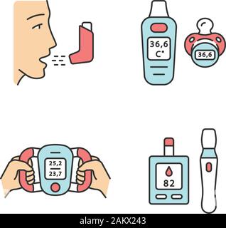 Body fat monitor color icon Royalty Free Vector Image