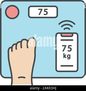 Body fat monitor color icon Royalty Free Vector Image