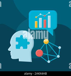 Analytical test flat concept vector icon. Analytic skills idea cartoon ...