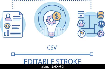 CSV concept icon. Creating shared value idea thin line illustration. Corporate social responsibility, accountability. Business idea, strategy, growth. Stock Vector