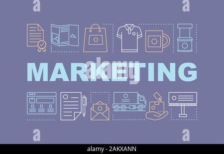 Marketing word concepts banner. Presentation, website. Communications, product, service for brand equity growing. Isolated lettering typography idea, Stock Vector