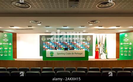 Visiting Jose Alvalado arena - the official playground of FC Sporting Stock Photo