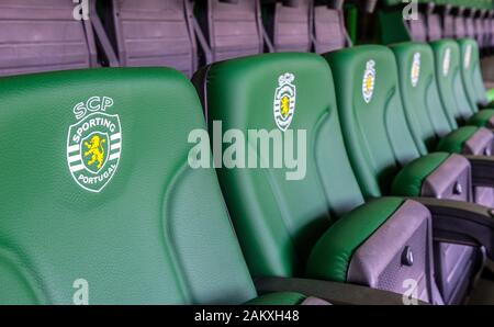 Visiting Jose Alvalado arena - the official playground of FC Sporting Stock Photo