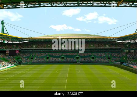 Visiting Jose Alvalado arena - the official playground of FC Sporting Stock Photo