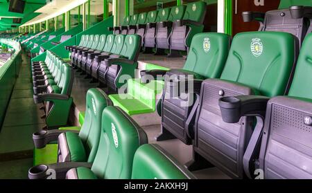 Visiting Jose Alvalado arena - the official playground of FC Sporting Stock Photo