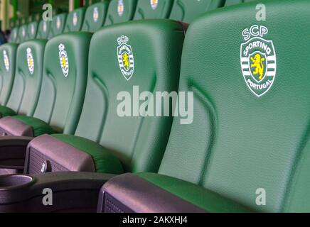 Visiting Jose Alvalado arena - the official playground of FC Sporting Stock Photo