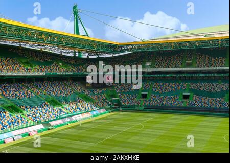 Visiting Jose Alvalado arena - the official playground of FC Sporting Stock Photo