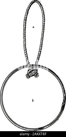 Restraint of domestic animals; a book for the use of students and practitioners; 312 illustrations from pen drawings and 26 half tones from original photographs . Fig. 2. Ordinary Rope and Sticl&lt;Twite fi.. Fig. 3. Ring Twitcli. Stock Photo