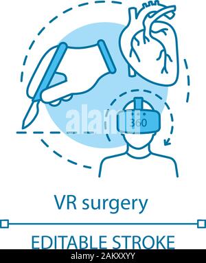 Ícone de conceito de cirurgia VR imagem vetorial de bsd_studio© 253404858