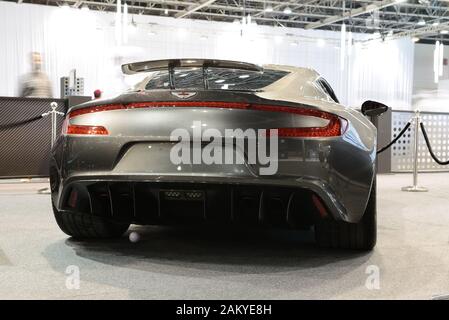 DUBAI, UAE - NOVEMBER 16: The Aston Martin One-77 sports car is on Dubai Motor Show 2019  on November 16, 2019 Stock Photo