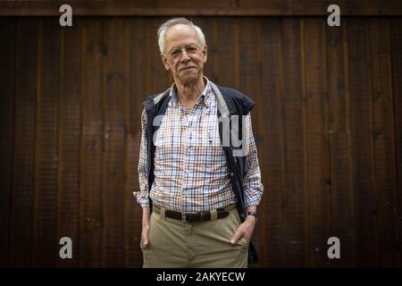 French-Canadian author and poet Pierre Morency poses Friday August 9, 2019. Stock Photo