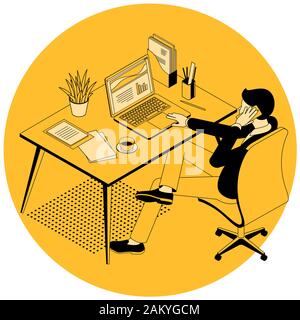manager working process. Stock Vector