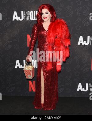 January 9, 2020, Hollywood, CA, USA: Pandora Boxx attends Netflix's ''AJ And The Queen'' Season 1 Premiere at The Egyptian Theatre in Hollywood. (Credit Image: © Billy Bennight/ZUMA Wire) Stock Photo