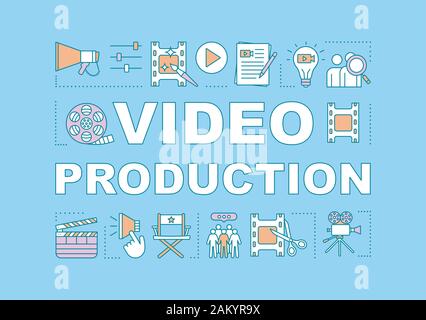 Video Production Word Concepts Banner Film Making Process Movie