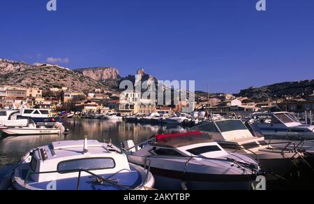 Port of la Madrague de Montredon near Marseille Stock Photo