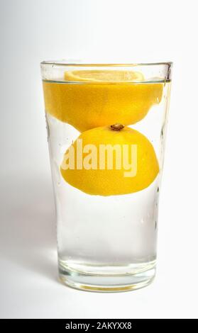 Apple and Lemons with a Pepper thrown in Stock Photo