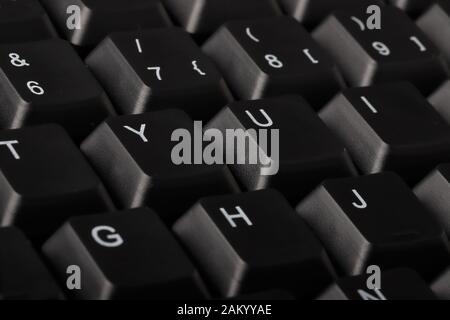 Close-up view of a computer keyboard background image. Stock Photo