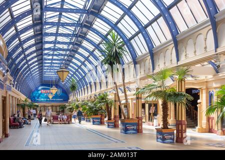 Interior courtyard of Winter Gardens, Blackpool, Lancashire, England, United Kingdom Stock Photo