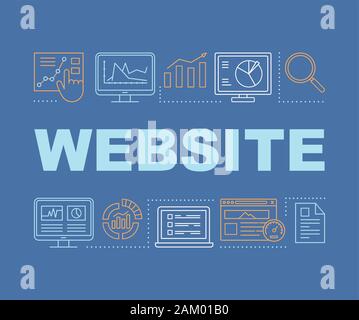 Website word concepts banner. Digital marketing. Web consulting, audit. SEO research, strategy. Presentation, website. Isolated lettering typography i Stock Vector