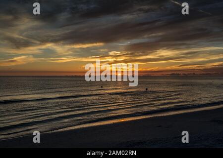 Marco Island Beach at Sunset Stock Photo