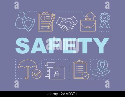 Safety Word Concepts Banner Job Insurance Employee Protection