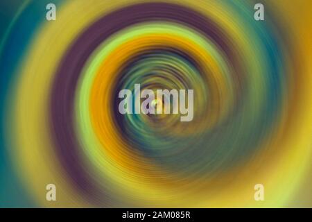 Swirling abstract background pattern with blue yellow violet colors Stock Photo
