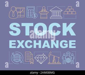 stock market lettering with webpage Stock Vector Image & Art - Alamy