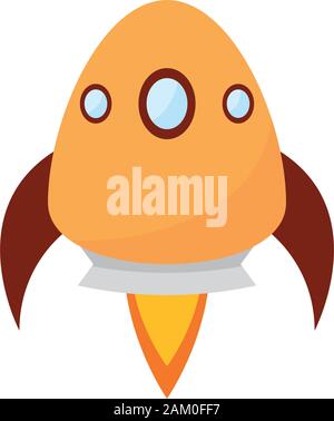 Isolated rocket taking off - Vector illustration design Stock Vector