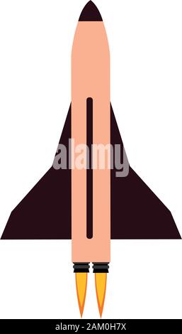Isolated rocket taking off - Vector illustration design Stock Vector