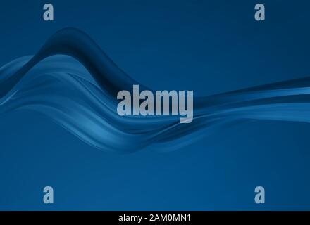 Classic Blue Color. Fashion color. Abstract flow form Stock Vector