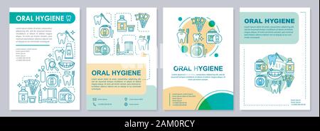 Oral hygiene brochure template layout. Daily dental health care. Flyer ...