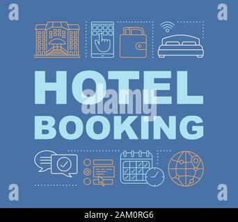 Hotel booking word concepts banner. Apartment reservation. Choose ...