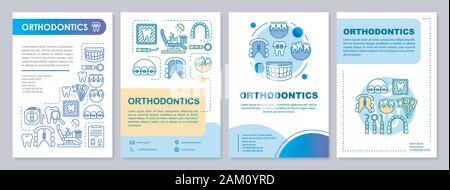 Orthodontics brochure template layout. Cosmetic dentistry. Flyer ...