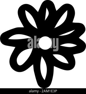 Abstract doodle single floral element for decoration patterns, wrapping ...