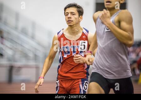 August 2, 2019: Rodney Thomas II of Pearland Track Xpress celebrates his  gold medal win in the Boys Long Jump 11 years old division during the 2019  AAU Junior Olympic Games at