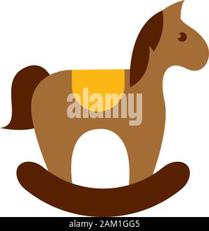 Isolated woodhorse icon. Children toy - Vector illustration design Stock Vector