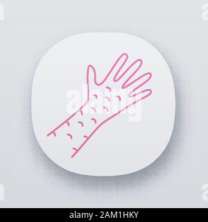 Skin rash, hives app icon. Urticaria, eczema, psoriasis UI/UX user ...