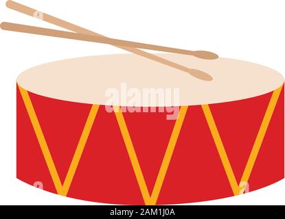 Isolated drum toy icon. Children toy - Vector illustration design Stock Vector