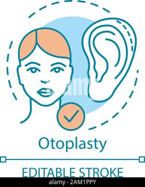 ear shape change icon vector outline illustration Stock Vector Image ...