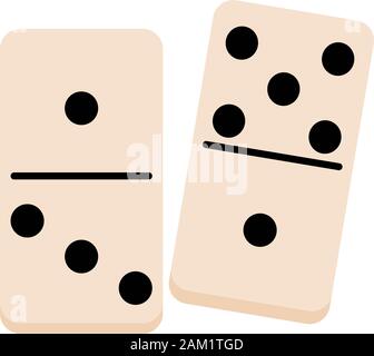 Isolated domino icon Stock Vector