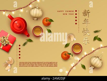 Festive Chinese New Year Background Stock Vector