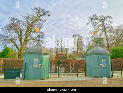 Entrance to Garden of Surprises at Burghley House, an elizabethan mansion owned by the Cecil family since William built it in the sixteenth century. Stock Photo