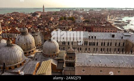 St Mark's Campanile a bell tower of St Mark's Basilica in Venice Stock Photo