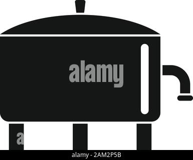 Factory milk tank icon simple vector. Food cheese. Dairy process Stock ...